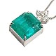 E 4.59ct エメラルド ダイヤ プラチナ ネックレス